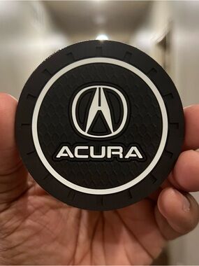 ACURA Black & White Logo Car Cup Thin Coasters